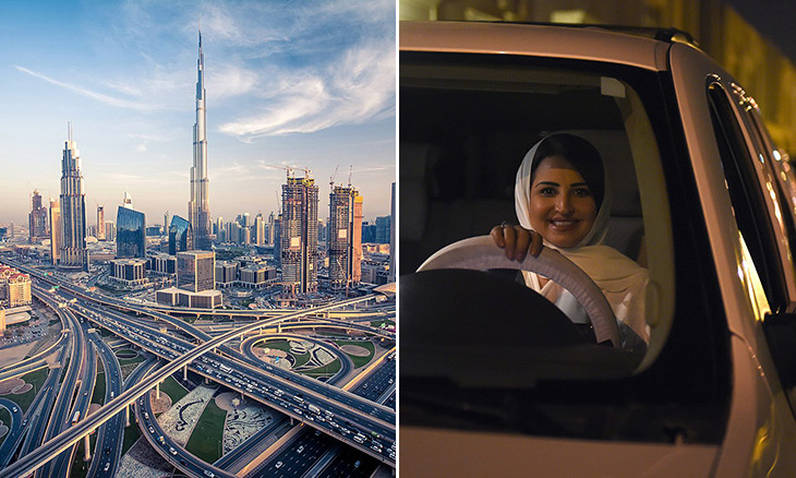 Where to visit in the UAE by road from Saudi Arabia