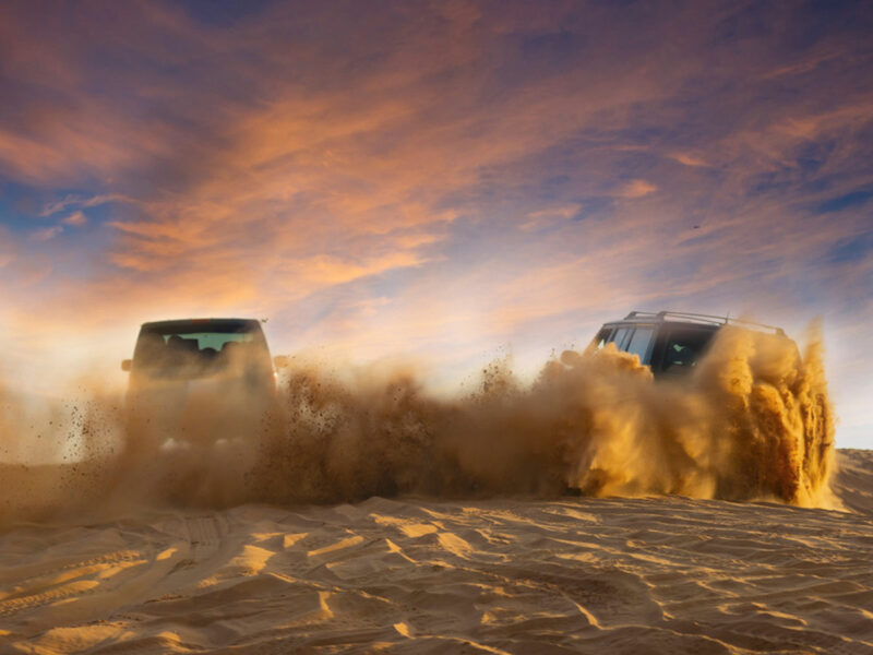 4x4s on a desert tour in Riyadh