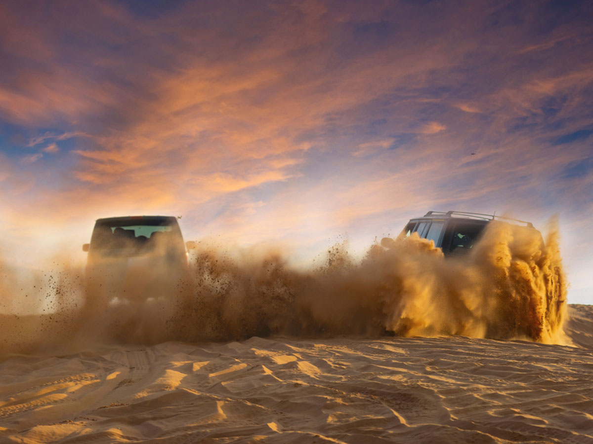 4x4s on a desert tour in Riyadh