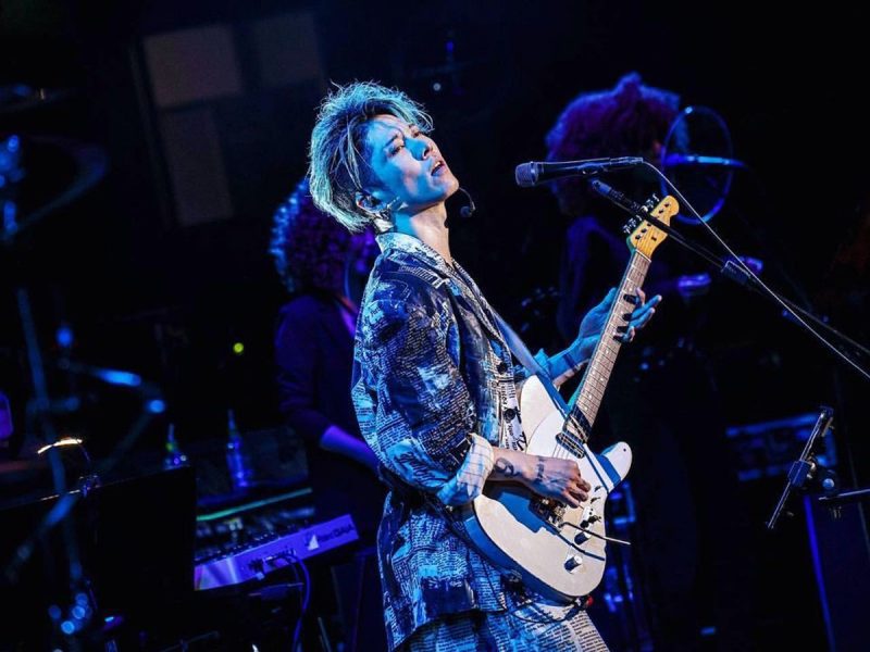 MIYAVI Jeddah Season 2022 concert: performing on stage with guitar