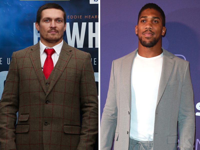 Anthony Joshua vs Oleksandr Usyk: Anthony Joshua and Oleksandr Usyk in suits