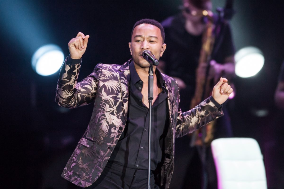 John Legend AlUla concert: singer performing livw