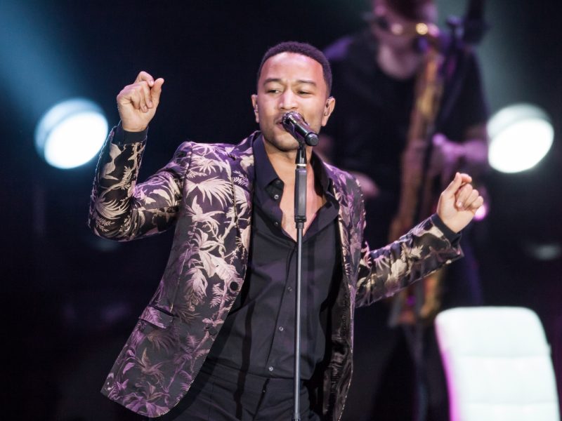 John Legend AlUla concert: singer performing livw