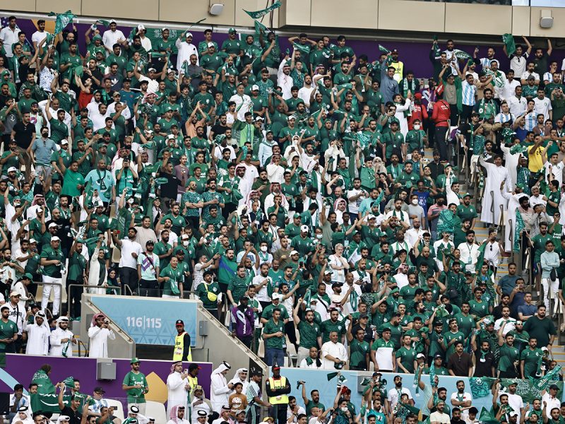 Saudi fans at the World Cup